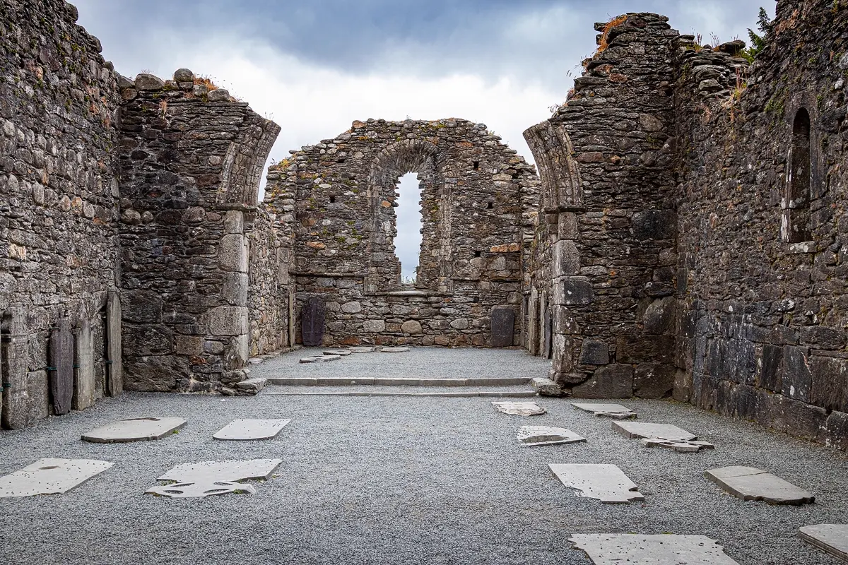 The monastic ruins of Glendalough in the Wicklow Mountains