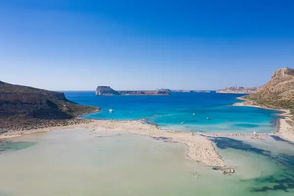 The Balos lagoon in western Crete