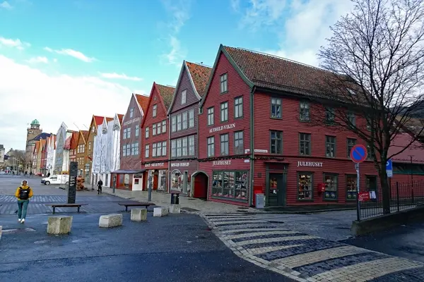 The wooden houses of Bryggen in Bergen