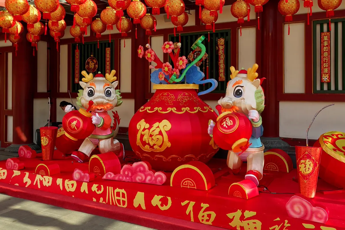 Chinese New Year decorations in Chinatown