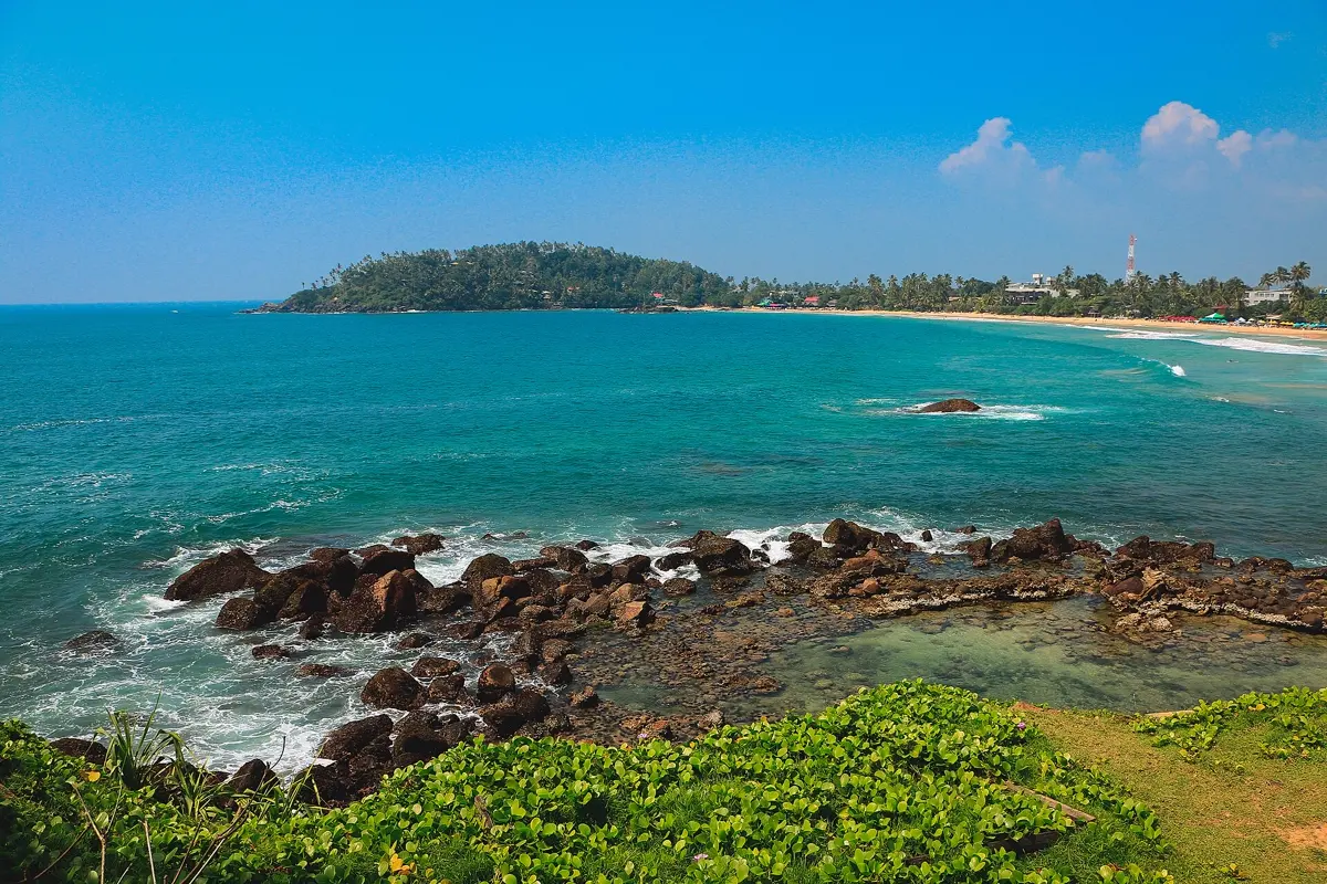 Mirissa beach on the south coast of Sri Lanka