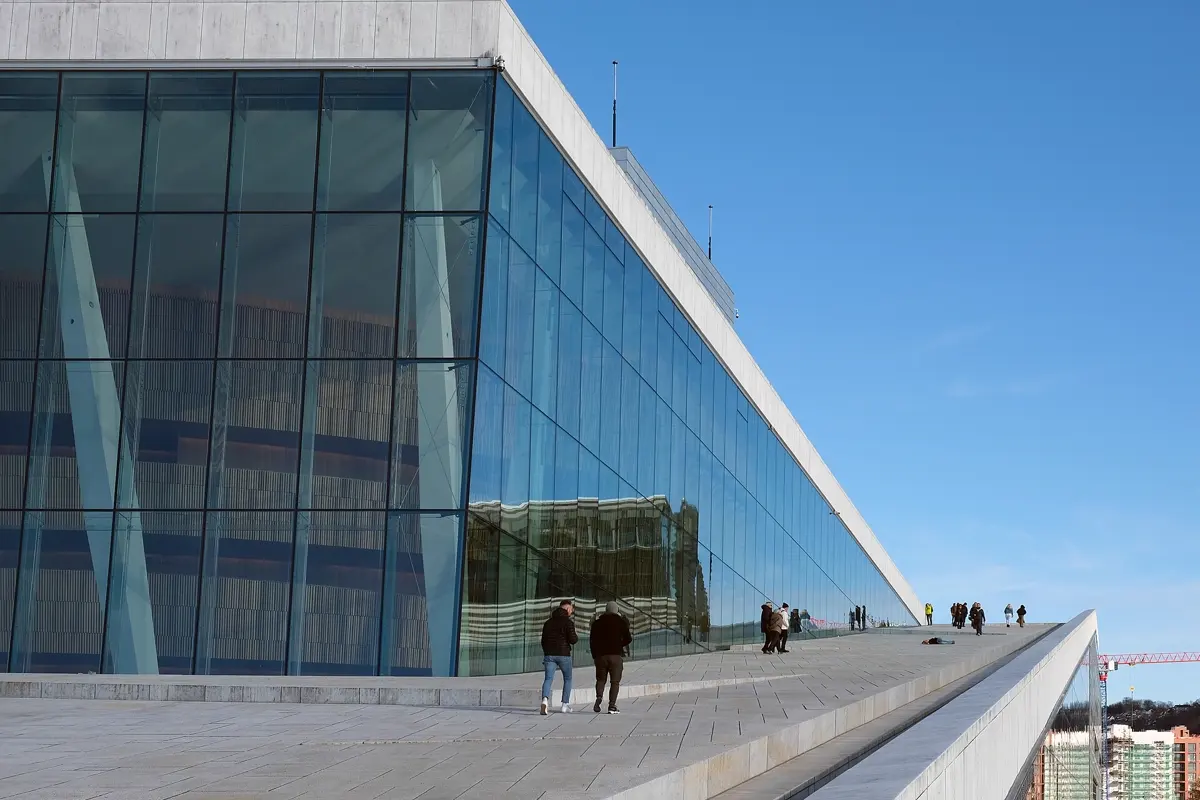 On the roof of the Oslo Opera House