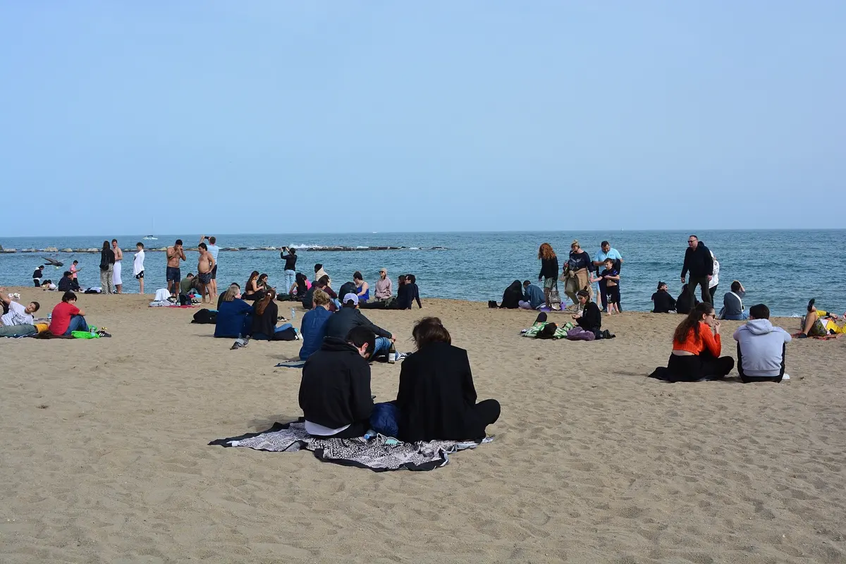 The beach at Barceloneta