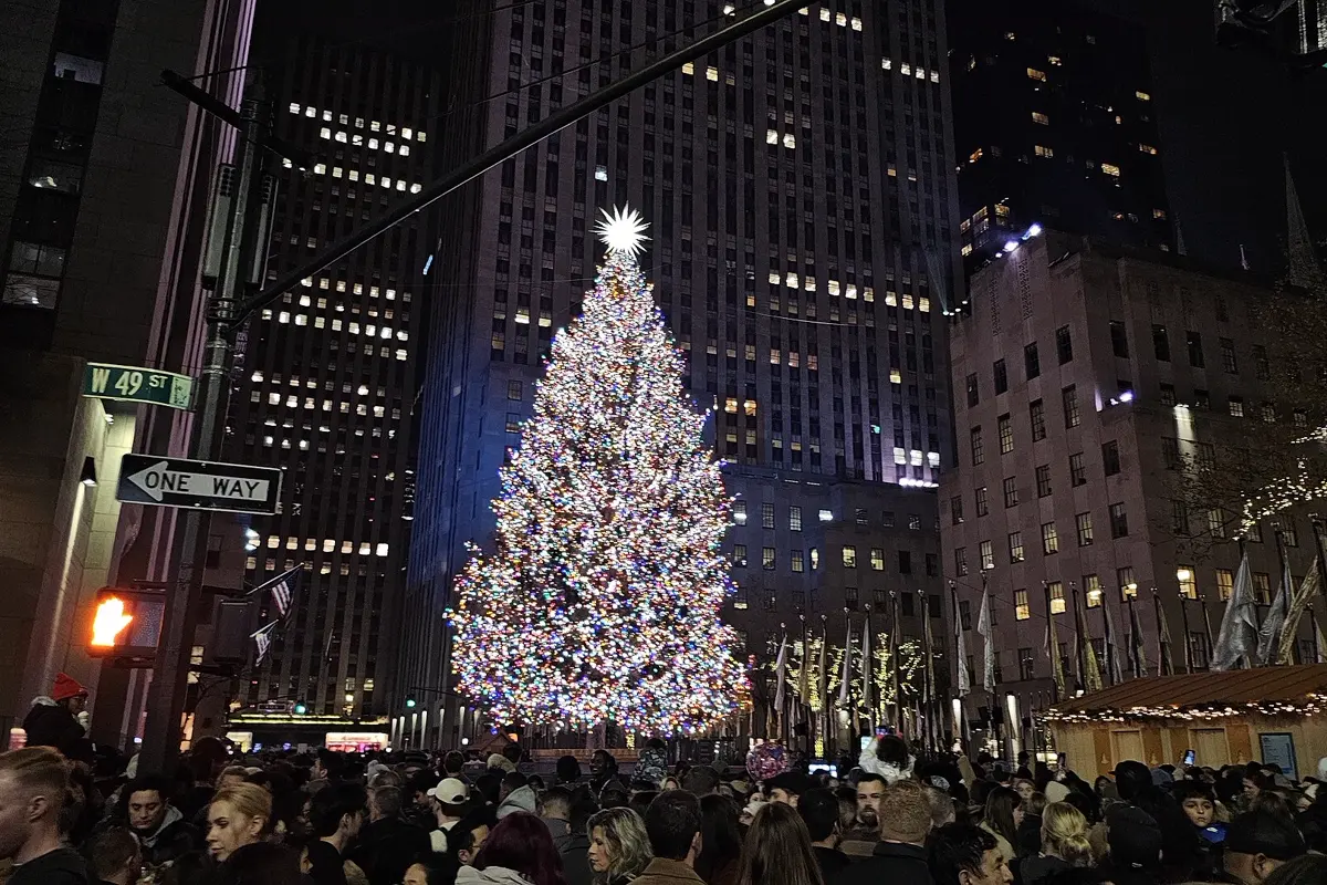The Christmas tree at Rockefeller Center