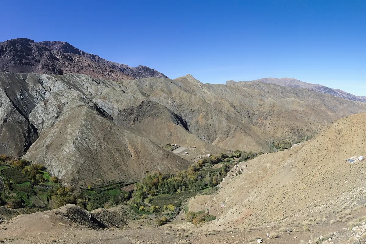 Serpentinen am Pass Tizi n’Tichka im Hohen Atlas
