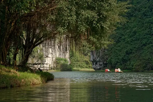 A boat trip through the Trang An landscape near Ninh Binh
