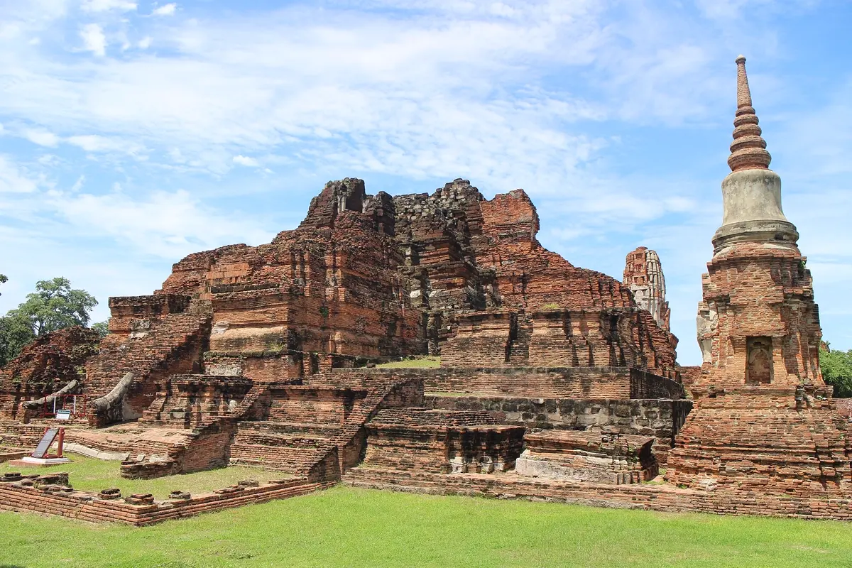 Die Ruinen des Wat Mahathat in Ayutthaya