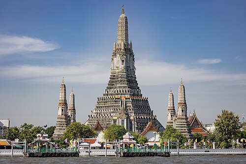 Wat Arun on the Chao Phraya in Bangkok