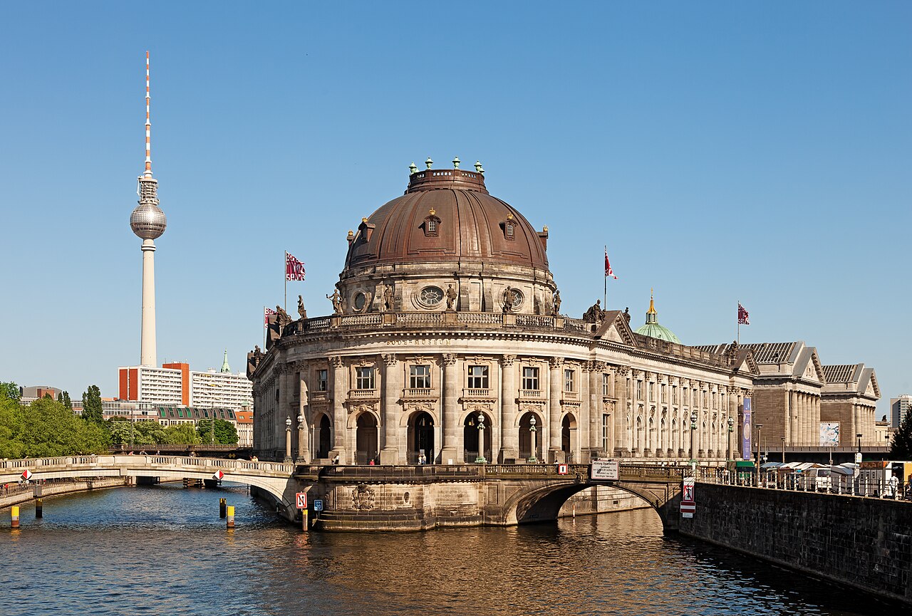 The Bode Museum and TV Tower on the Spree in Berlin