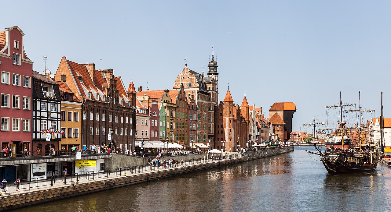 Houses on the Motława waterfront in Gdańsk