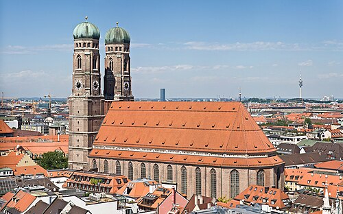 The Frauenkirche above Munich's old town