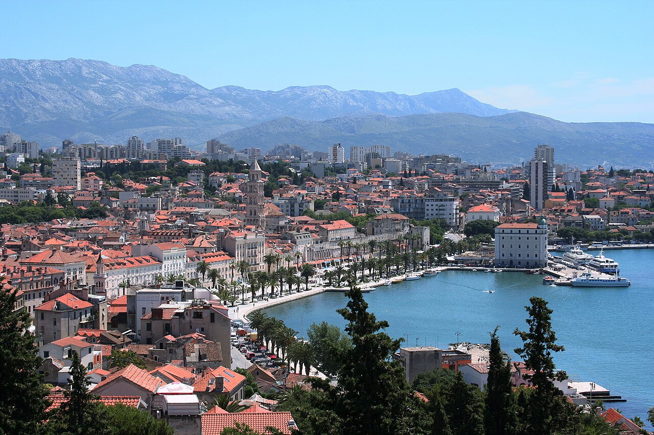 View over Split and the harbour