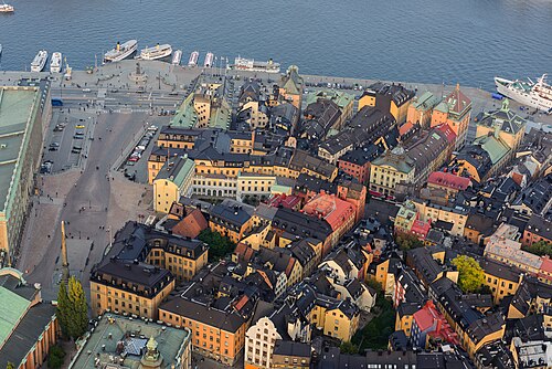 View over the old town of Gamla stan in Stockholm